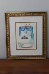 Nicely Framed Whimsical Bathroom Art By Peggy Abrams - Lot 2