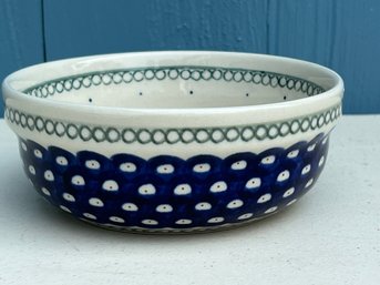 Handmade Polish Pottery Bowl