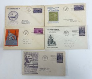 Lot Of 1930s & 1940s Constitution First Day Cover Stamps & Envelopes