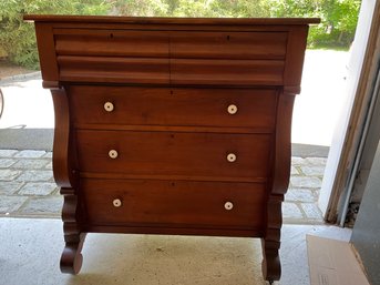 Empire Style Chest W/ 6 Drawers. Mid-19th Century