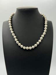 Sterling Silver Beaded Necklace - 'tiffany Style'