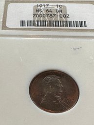 Lincoln Reverse Wheat  (1909-1958)  1917  1C  MS64Bn