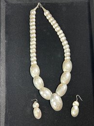 Sterling Neckace And Earrings