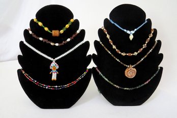 A Lot Of 8 Hand Crafted Necklaces