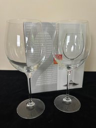 Pair Of Stemmed Wine Glasses