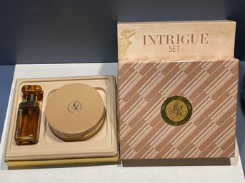 Vintage 'Intrigue' Dusting Powder And Spray Mist Cologne