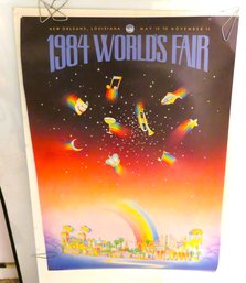 1984 World's Fair Rainbow Poster New Orleans
