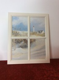 Ocean View Window Framed Print