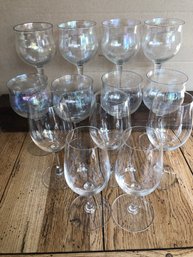 13 Pcs Beautiful Stemware - 8 Iridescent/5 Riedel