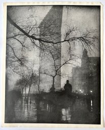 Edward Steichen Photograph Print From The Original Negative, 'The Flatiron' With Authentification