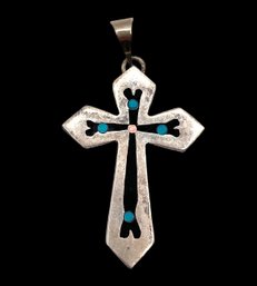 Vintage Sterling Silver Taxco Mexico Cross Pendant