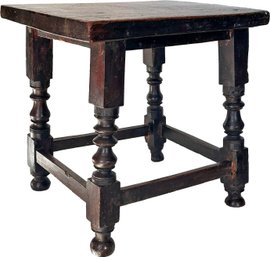 A 17th-18th Century Walnut Joint Stool