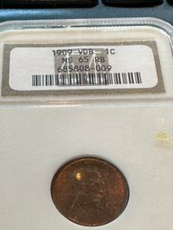 Lincoln Reverse Wheat  1909  VDB 1 C  MS 65 RB