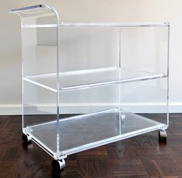 A Vintage Modern Lucite Bar Cart, Mid 20th Century