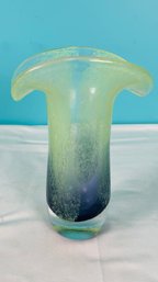 Vintage 1970s Murano Hand Blown Glass Tulip Vase