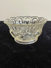 Vintage Pressed Glass Footed Bowl
