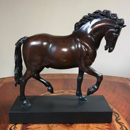 Paid $398 - Fabulous Giambologna Medici Bronze Finish Horse Statue From Metropolitan Museum Of Art - Nice !