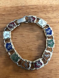 Vintage German Coat Of Arms Souvenir Enamel Bracelet 7'.    Lot 9B