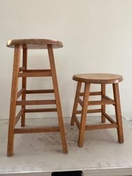 Pair Of Wooden Stools