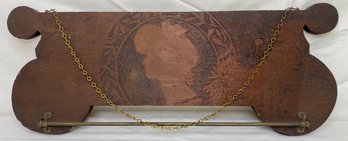 Carved Wood Victorian Wall Hanging Towel Bar