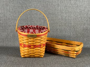 A Pair Of Collectible Vintage Longaberger Baskets