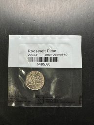 2005-P Uncirculated Roosevelt Dime In Littleton Package