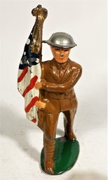 Lead, Iron Or Plastic Vintage Soldier Or Model