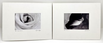 2 Original Lynnie Marie Flower Photos, Signed & Matted, Purchased At The Four Seasons Maui
