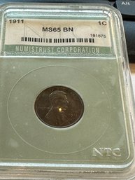 Lincoln Reverse Wheat   1911  1C   MS65BN