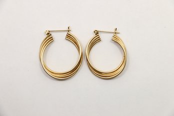 14k Yellow Gold  Hoop Earrings