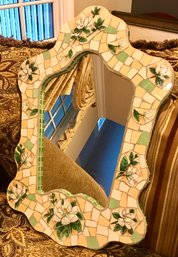 Charming Floral Mosaic Style Mirror