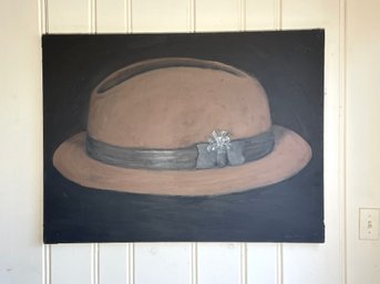 Brown Hat, Oil On Canvas - Signed