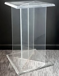 A Vintage Lucite Pedestal - Wonderful For Plants Or Art