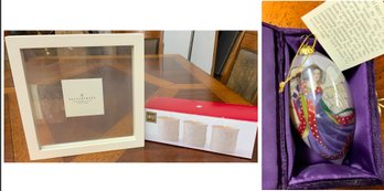 ALL New Pottery Barn Frame W/Box, Mikasa Candle Holders & LI Bien Ornament