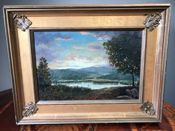 Incredible Antique Oil On Canvas Of Hudson River - Signed B. HINES - Well Done - 1850-1880 - Beautiful !