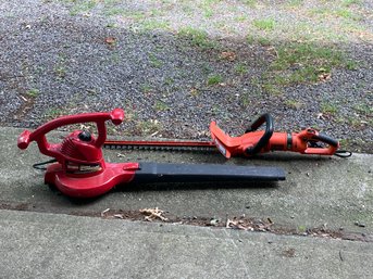 Electric Toro Blower And 24 Black And Decker Hedge Trimmer