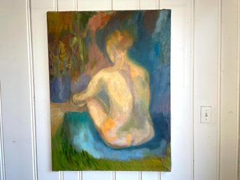 Seated Woman From Behind, Signed