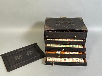 Antique Mahjong Set In Case