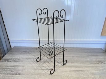 Vintage 2 Tier Metal Plant Stand