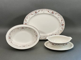 A Set Of Fine China Serving Pieces By Noritake, Adagio Pattern