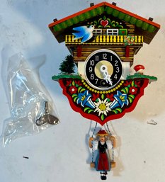 German Floral Miniature Cuckoo Clock