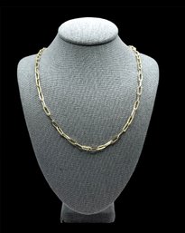 Vintage Italian Sterling Silver Vermeil Large Chain Necklace