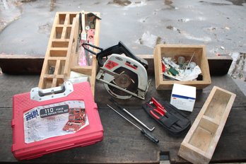 Mixed Tools With Carpenter's Toolboxes, Craftsman Circular Saw, Home Repair Tool Set & More