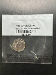 2007-D Uncirculated Roosevelt Dime In Littleton Package