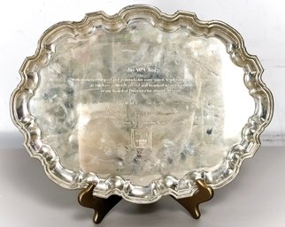 A Vintage Sterling Silver Salver By Tiffany & Co - Inscribed With 7-11 References