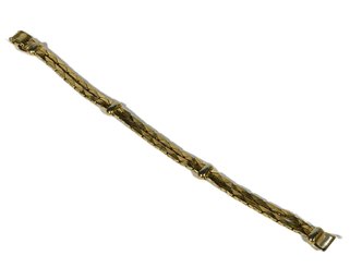 Signed Vintage Gold Tone Fancy Link Bracelet