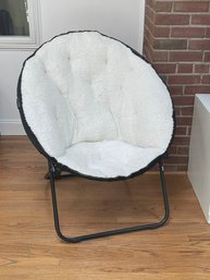 Faux Shearling Saucer Chair