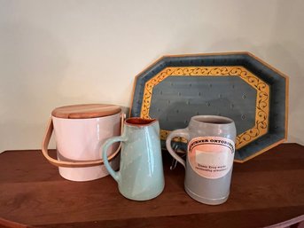 Entertaining Lot #4 - Tin Tray, Oktoberfest Mug And More!