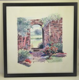 Lovely Garden Watercolor By Gloria Ericksen