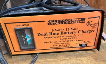 Chicago Electric 6 Volt 12 Volt Battery Charger - Tested